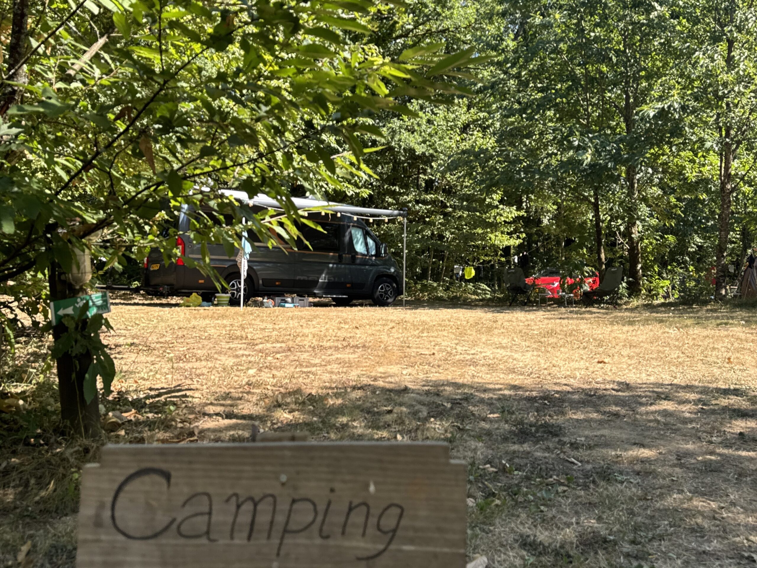Kampeerplek met zon