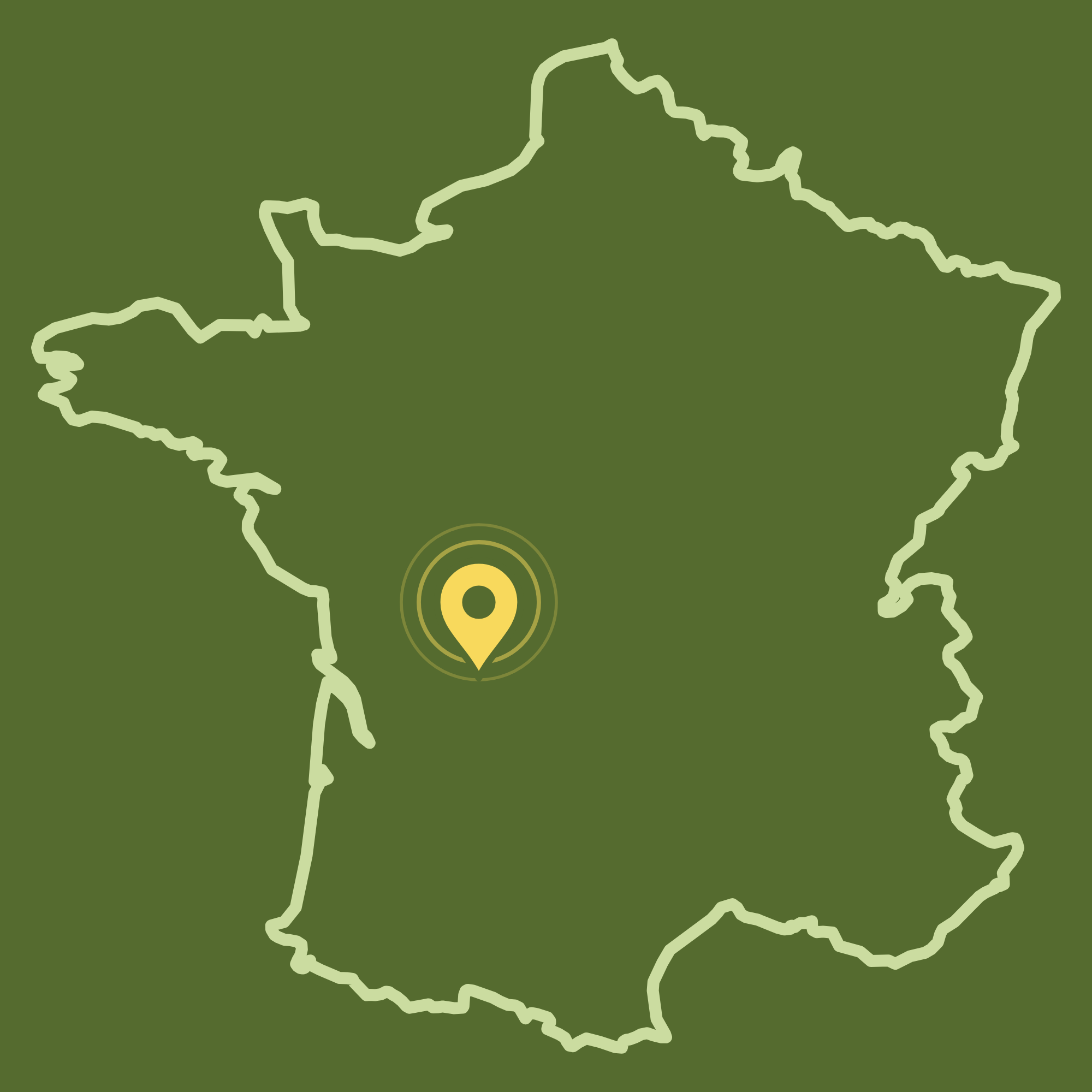Ligging van Camping de la Bucherie in Frankrijk